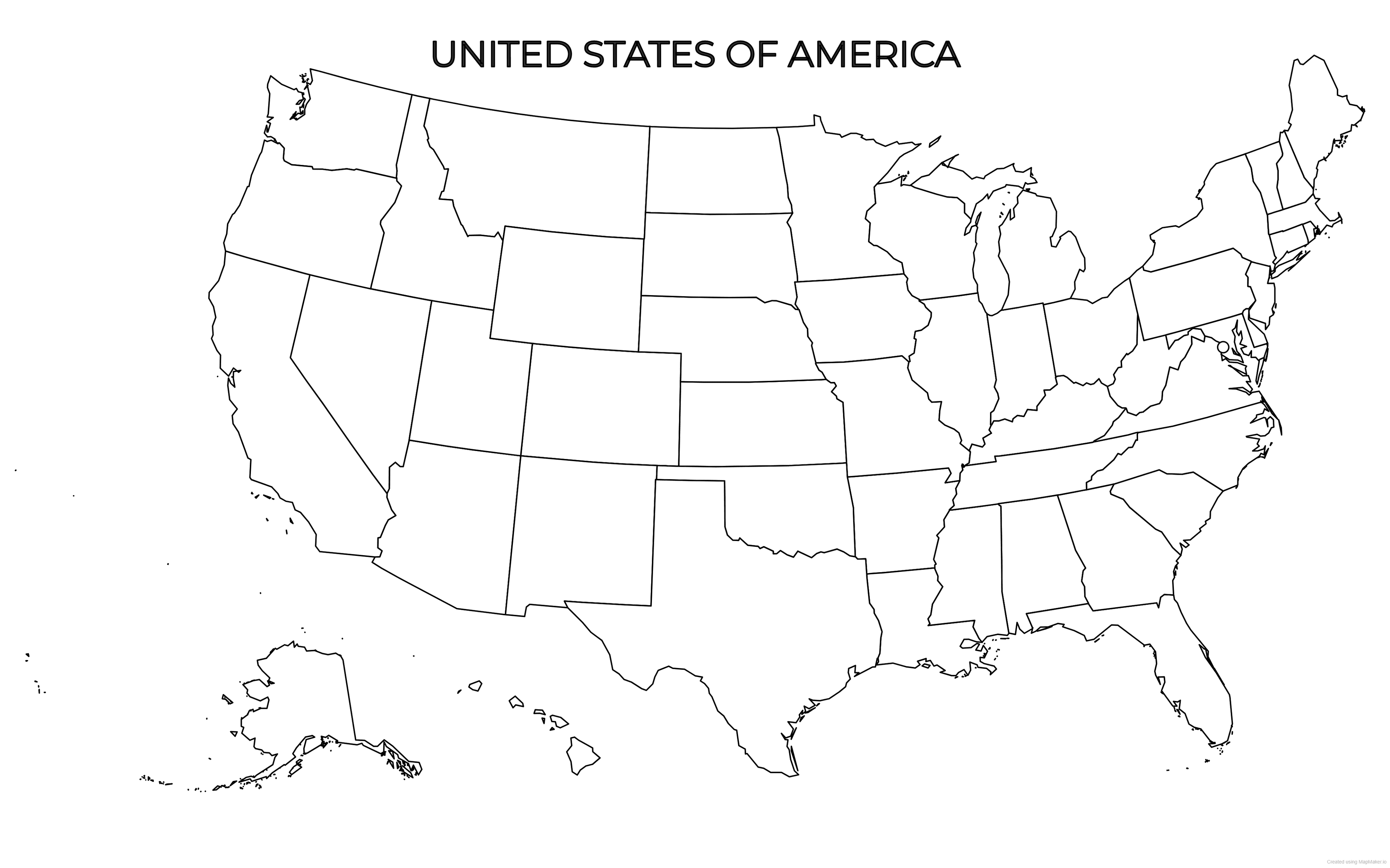 Printable Blank US Map